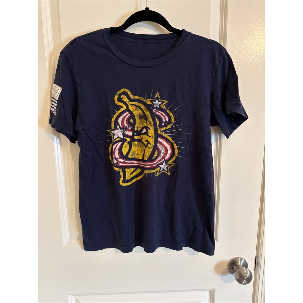 Savannah Bananas Stars & Stripes Navy Blue Women's T Shirt Size Medium